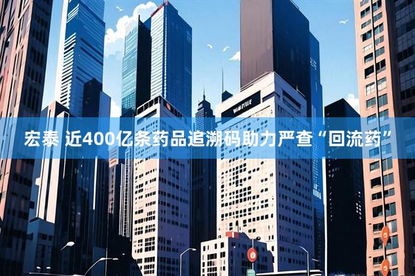 宏泰 近400亿条药品追溯码助力严查“回流药”