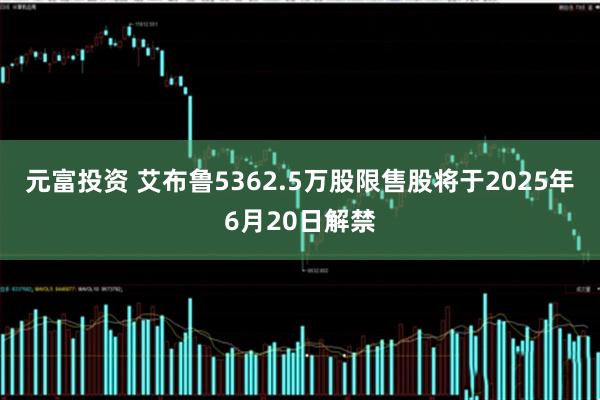 元富投资 艾布鲁5362.5万股限售股将于2025年6月20日解禁
