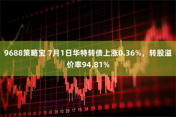 9688策略宝 7月1日华特转债上涨0.36%，转股溢价率94.81%